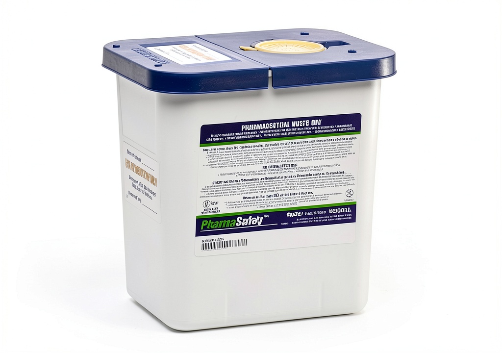McKesson biohazard waste container in a clinical setting