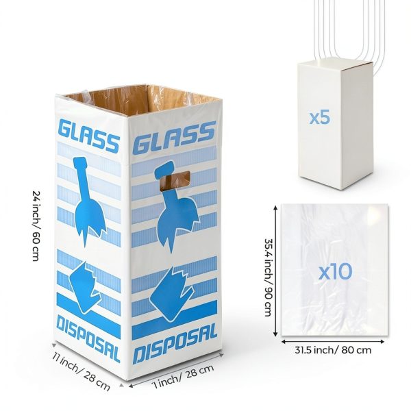 Tioncy Broken Glass Disposal Boxes Durable Cardboard Safety-1
