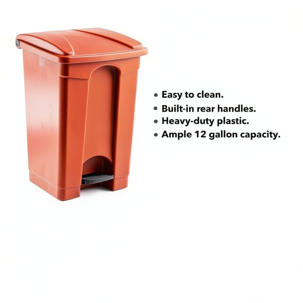 Zedfire Red Step On Trash Can Quiet Close Plastic-2