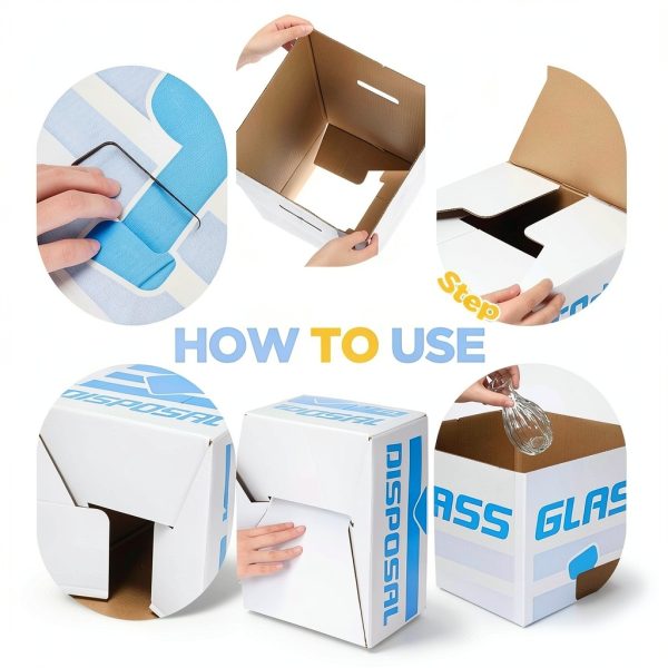 Tioncy Broken Glass Disposal Boxes Durable Cardboard Safety-2