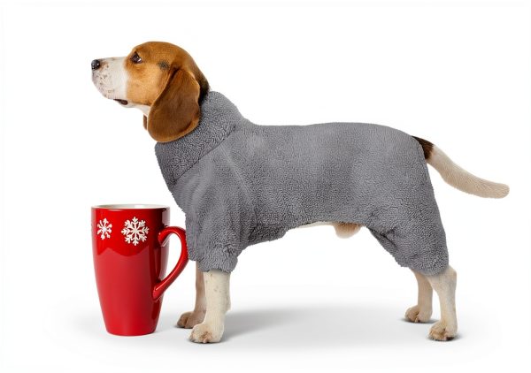 Stpiatue Dog Sweater Plush Fleece Warm Turtleneck-1