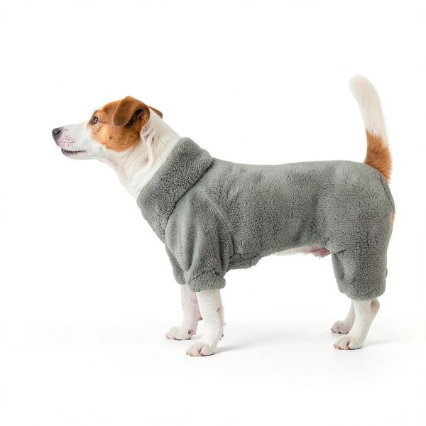 Stpiatue Dog Sweater Plush Fleece Warm Turtleneck-5