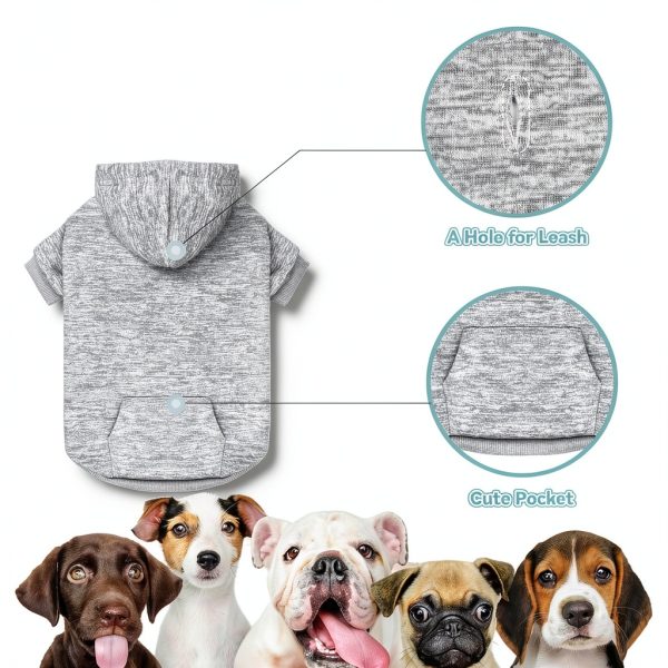 Dog Hoodie QDYU Brushed Fleece Warm Sweater-2