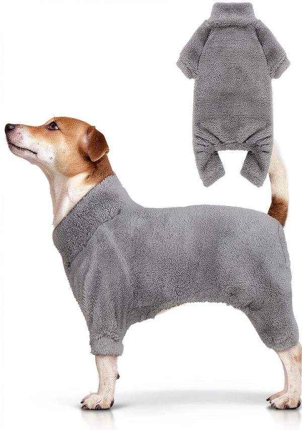 Stpiatue Dog Sweater Plush Fleece Warm Turtleneck-0
