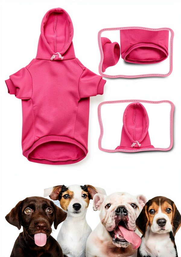 Dog Hoodie QDYU Brushed Fleece Sweater Multiple Colors Sizes-2