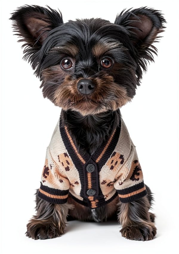 ABRRLO Dog Sweater Cardigan Small Medium Sizes Blue Beige Pink Soft-1