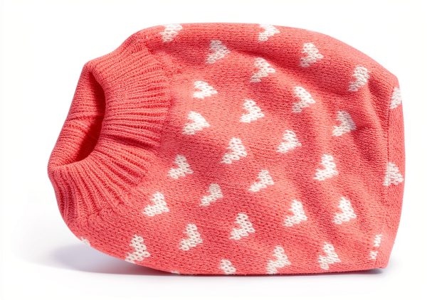 Dxhycc Dog Sweater Red Pink Heart Knit Pullover for Small Breeds-5