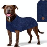 Dog Sweater KYEESE Reflective Heavy‑Knitted Coat for Dogs-0