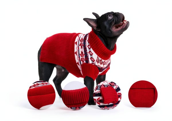 IECOii Dog Sweater Blue Large 4XL Extra Warm Fleece-2