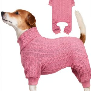 Dog Sweater Jamktepat Turtleneck Polyester Warm Pet Clothing-0