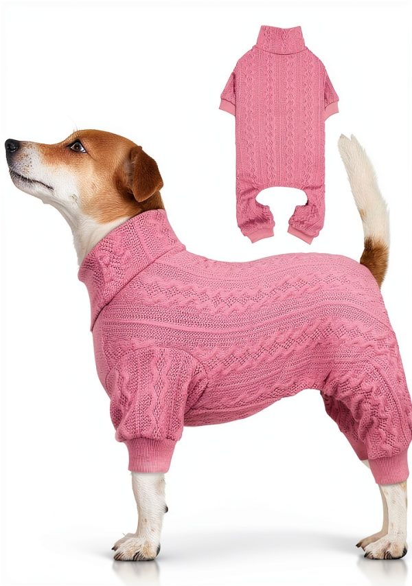 Dog Sweater Jamktepat Turtleneck Polyester Warm Pet Clothing-0