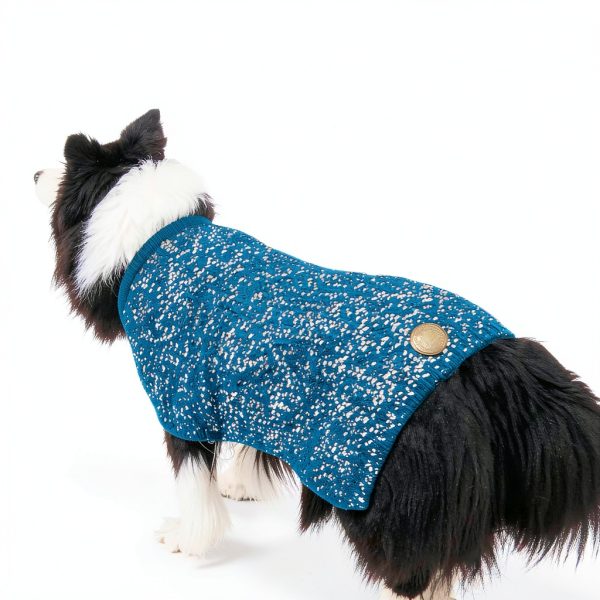 Dog Sweater KYEESE Reflective Heavy‑Knitted Coat for Dogs-8
