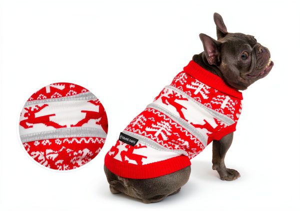 Dog Sweater Spark Paws Soft Knit Holiday Fit for Small & Large Dogs-4