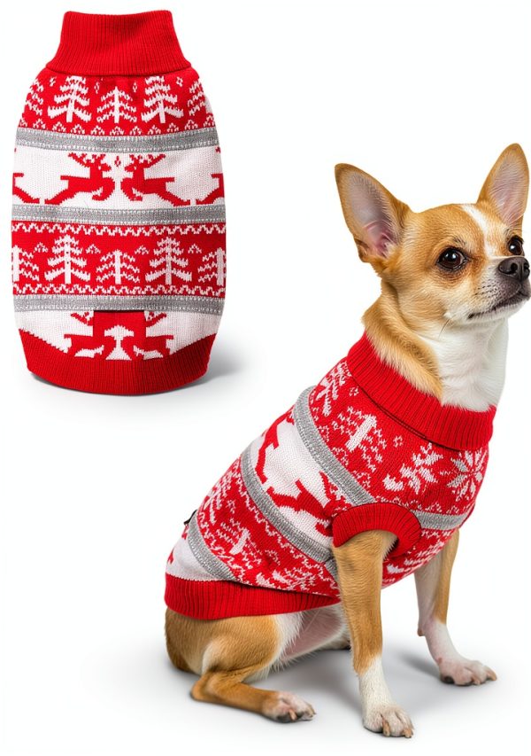 Dog Sweater Spark Paws Soft Knit Holiday Fit for Small & Large Dogs-0