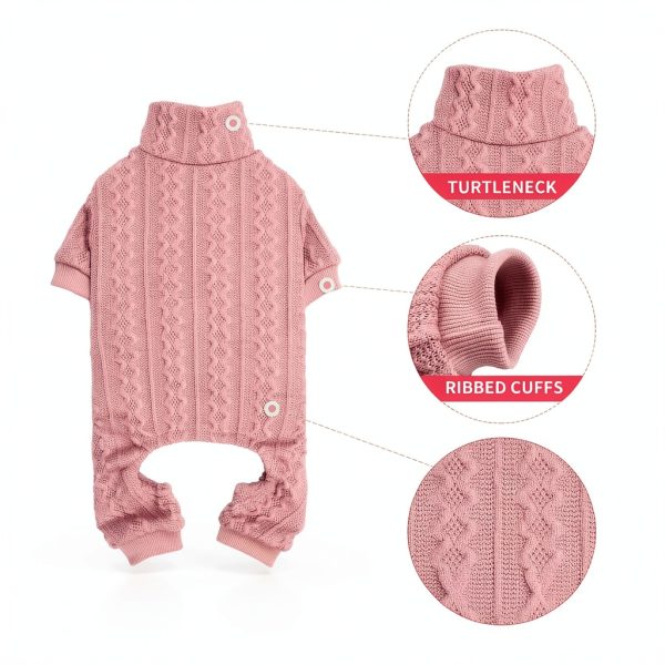 Dog Sweater Jamktepat Turtleneck Polyester Warm Pet Clothing-1