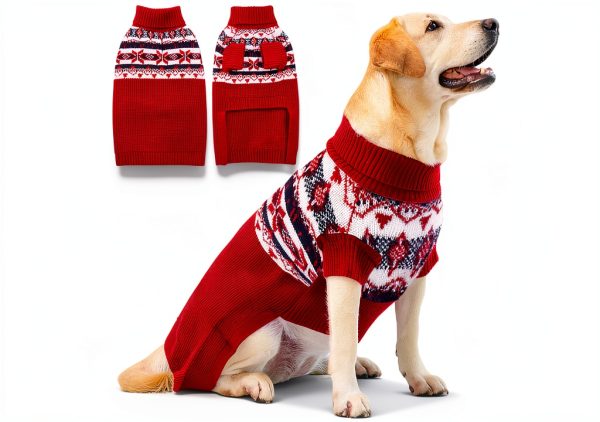 IECOii Dog Sweater Blue Large 4XL Extra Warm Fleece-0