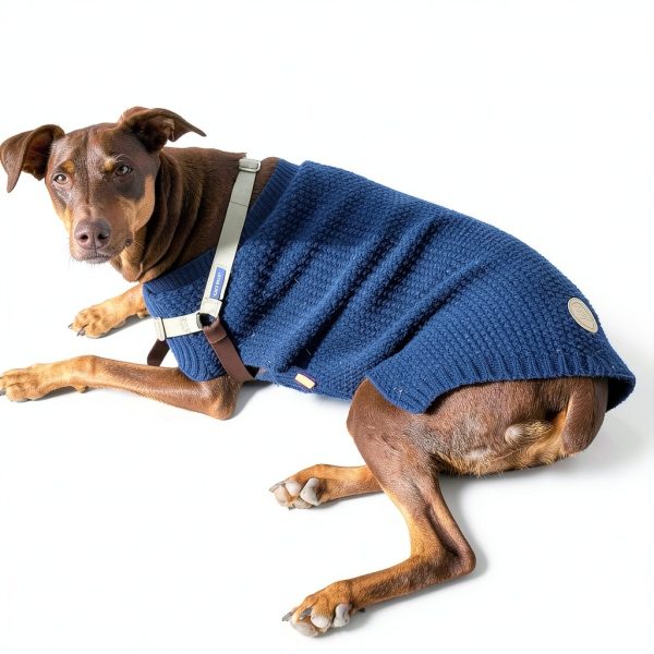 Dog Sweater KYEESE Reflective Heavy‑Knitted Coat for Dogs-7
