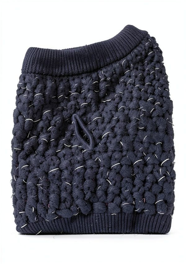 Dog Sweater KYEESE Reflective Heavy‑Knitted Coat for Dogs-2