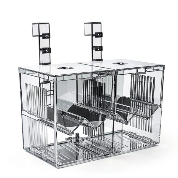 HIERYAN Acrylic Breeder Box – 6.9×3.9×5.2in Self‑Floating Hatchery-0