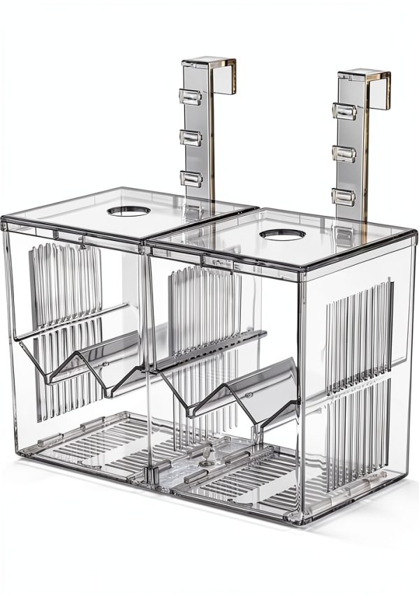 HIERYAN Acrylic Breeder Box – 6.9×3.9×5.2in Self‑Floating Hatchery-8