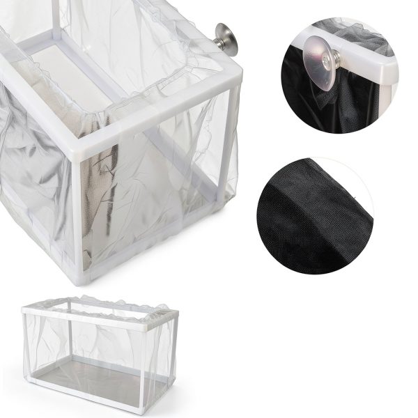 2 Pack Fish Breeding Box Set Tank Breeder Net, Aquarium Separation Net Nylon Incubator Mesh, Fry Hatchery Incubator Mesh 8 Suction Cup for Newborn Small Fish (Big and Small Kit)-2