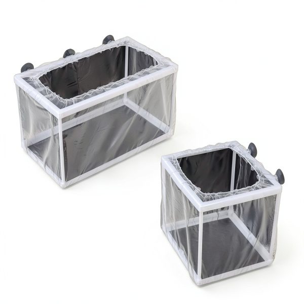 2 Pack Fish Breeding Box Set Tank Breeder Net, Aquarium Separation Net Nylon Incubator Mesh, Fry Hatchery Incubator Mesh 8 Suction Cup for Newborn Small Fish (Big and Small Kit)-1