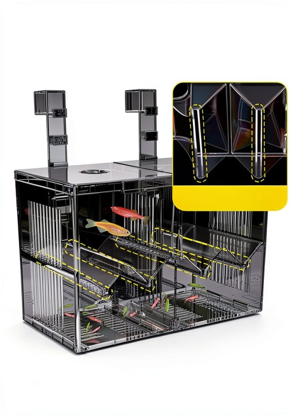 HIERYAN Acrylic Breeder Box – 6.9×3.9×5.2in Self‑Floating Hatchery-1