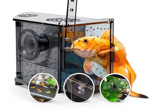 Fish Breeding Box ATPWONZ Acrylic Hatchery with Suction Cups 11.5x6x6-2