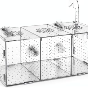 Fish Breeding Box ATPWONZ Acrylic Hatchery with Suction Cups 11.5x6x6-0