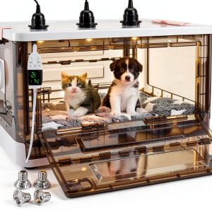 Puppy Incubator HKDQ 2025 Model with 3 Heat Lamps and Quiet-0