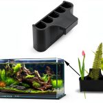 Aquarium Plant Holder JUNHUI Black Rimless 1PCS ClipOn-0
