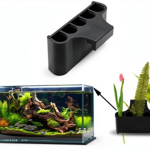 Aquarium Plant Holder JUNHUI Black Rimless 1PCS ClipOn-0