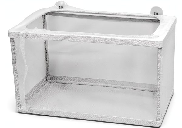 Nylon Mesh Fish Fry Hatchery Breeder Box Net by XMHF White 10.2" x 6"-2