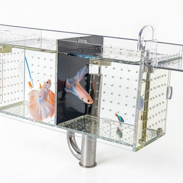 Acrylic Fish Breeding Box JOBEDE 6x6x8in Aquarium Isolation Tank-4