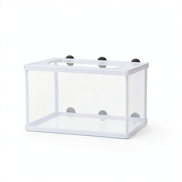2 Pieces Fish Tank Breeder Net Mesh Breeder Box Fish Hatchery Isolation Separation Net Plastic Frame Fry Hatchery Incubator Mesh Breeding Box with Suction Cup for Aquarium-6