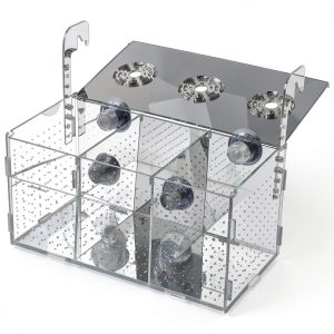 Fish Breeding Box, Acrylic Fish Isolation Box,Fish Separator for Aquarium, Aquarium Incubator with Suction Cups for Baby Fish Shrimp Clownfish Guppy Aggressive Fish(11.5" x 6" x 6")-0