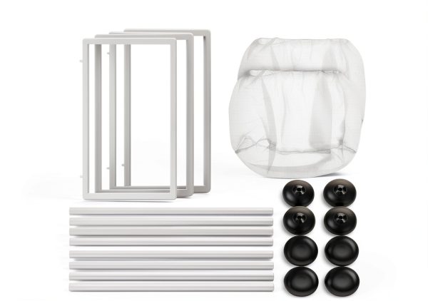 2 Pieces Fish Tank Breeder Net Mesh Breeder Box Fish Hatchery Isolation Separation Net Plastic Frame Fry Hatchery Incubator Mesh Breeding Box with Suction Cup for Aquarium-1